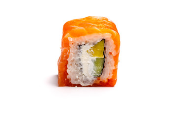 California sushi on a white background. Not isolated.