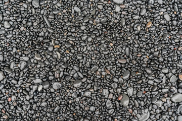 Black Volcanic Stone Beach