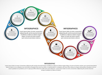 Fototapeta premium Abstract options infographics template. Infographics for business presentations or information banner.
