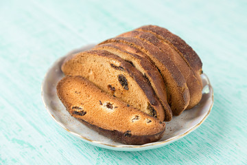 sweet bread crackers on a plate