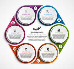 Abstract options infographics template. Infographics for business presentations or information banner.