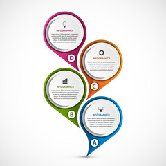 Abstract options infographics template. Infographics for business presentations or information banner.