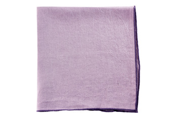 Violet textile napkin on white
