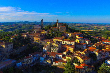 Obraz premium Village on a hill