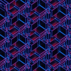 Abstract modern glowing wire background 3d rendering