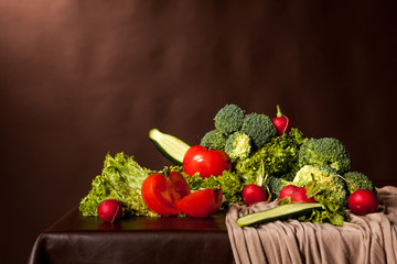 Flemish lifestyle on brown background