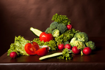 Flemish lifestyle on brown background