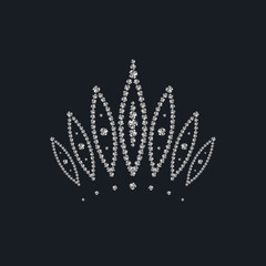 abstract crown (diadem) inlaid with diamonds