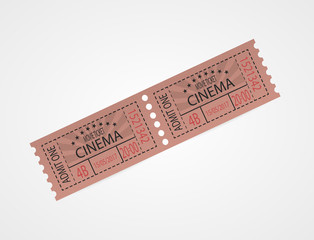 Retro cinema tickets red design