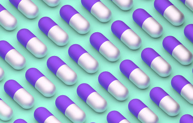 3d rendering pattern of medical pills