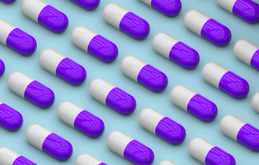 Obraz na płótnie Canvas 3d rendering pattern of medical pills