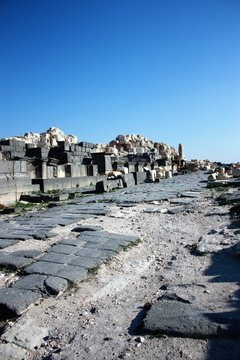 Greek Roman city Gadara Umm Qais in Jordan Middle East