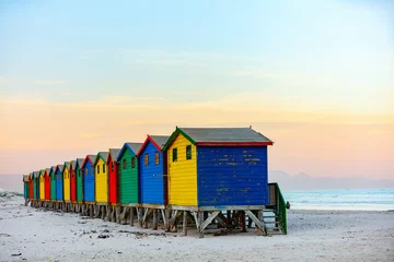 Photo sur Aluminium Afrique du Sud La plage de Muizenberg