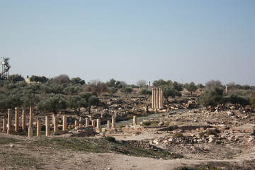 Fototapeta na wymiar Greek Roman city Gadara Umm Qais in Jordan Middle East