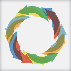 Communication concept with arrows