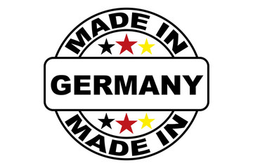 Made in Germany round logo, vector