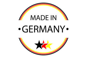 Fototapeta premium Made in Germany round logo, vector