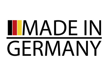 Made in Germany round logo, vector