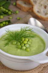 Pea soup puree