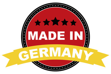 Made in Germany round logo, vector