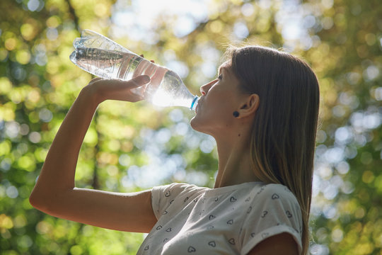 Woman drinking water