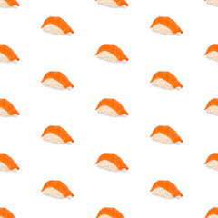 Seamless sushi pattern.