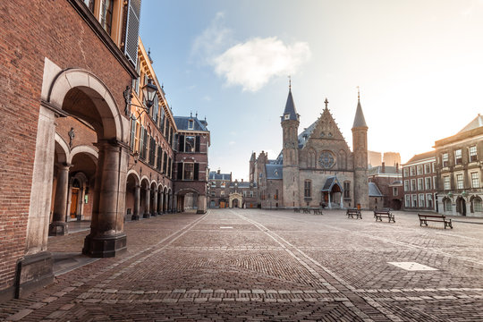 Ridderzaal, great hall of The Hague part of Binnenhof palace area, popular tourist attraction, Hague (Den Haag), The Netherlands