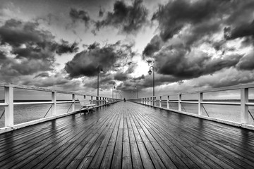 Winter Walk. Poland, Gdynia Orłowo, Baltic Sea