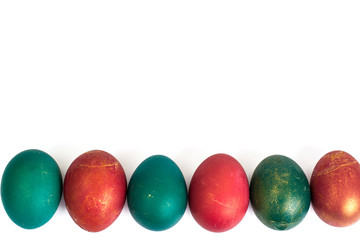 Easter attributes on a white background