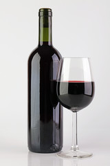 Bottle and glass of wine