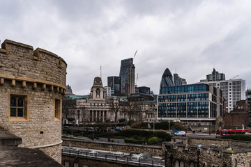 Obraz premium London Tower Hill mit Financial District