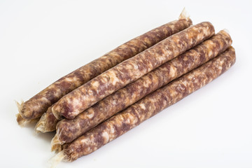 Sausage in natural cover for the grill