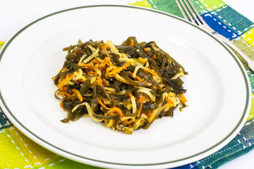 Celery salad with seaweed