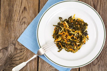 Celery salad with seaweed
