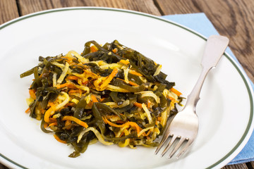 Celery salad with seaweed
