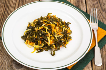 Celery salad with seaweed