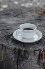 White coffee cup outdoor