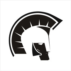 Warrior Icon Head. Warrior head logo.
