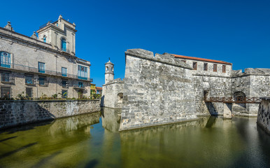 Fototapeta na wymiar Castle of the Royal Force (Castillo de la Real Fuerza) fortress in Havana Cuba