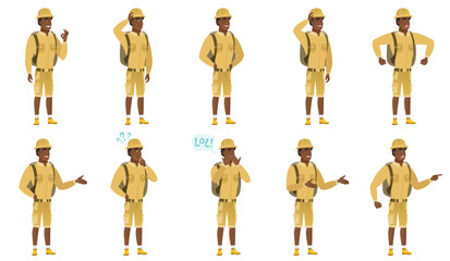 Vector set of traveler characters.