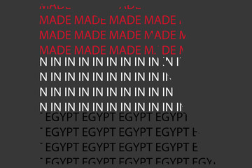 Made in Egypt round logo, vector