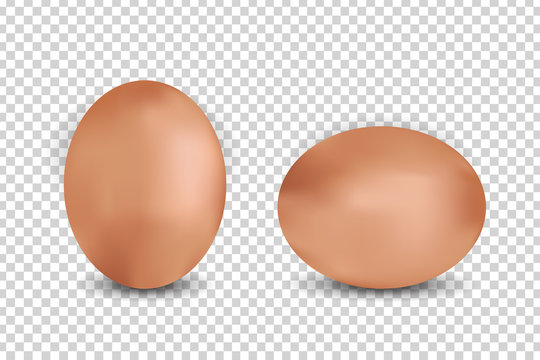 Vector realistic eggs on the transparent background. Concept of Happy Easter.