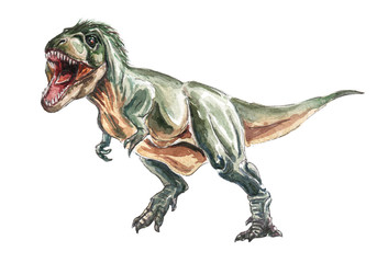 Watercolor tyrannosaurus