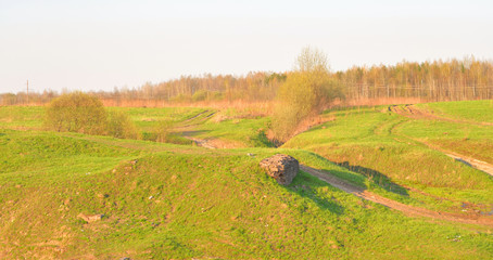 Fototapeta premium Spring landscape, Russia.