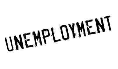 Unemployment rubber stamp. Grunge design with dust scratches. Effects can be easily removed for a clean, crisp look. Color is easily changed.