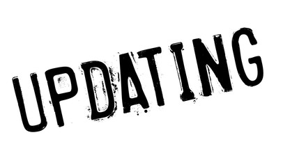 Updating rubber stamp. Grunge design with dust scratches. Effects can be easily removed for a clean, crisp look. Color is easily changed.