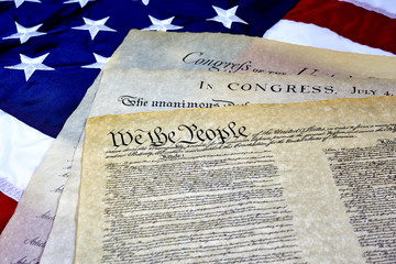 US Constitution Declaration of Independence Bill of Rights