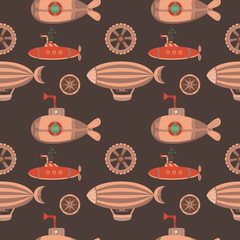 Seamless pattern steampunk.
