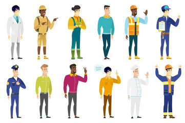 Vector set of professions characters.