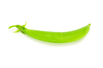 snap peas isolated on white background
